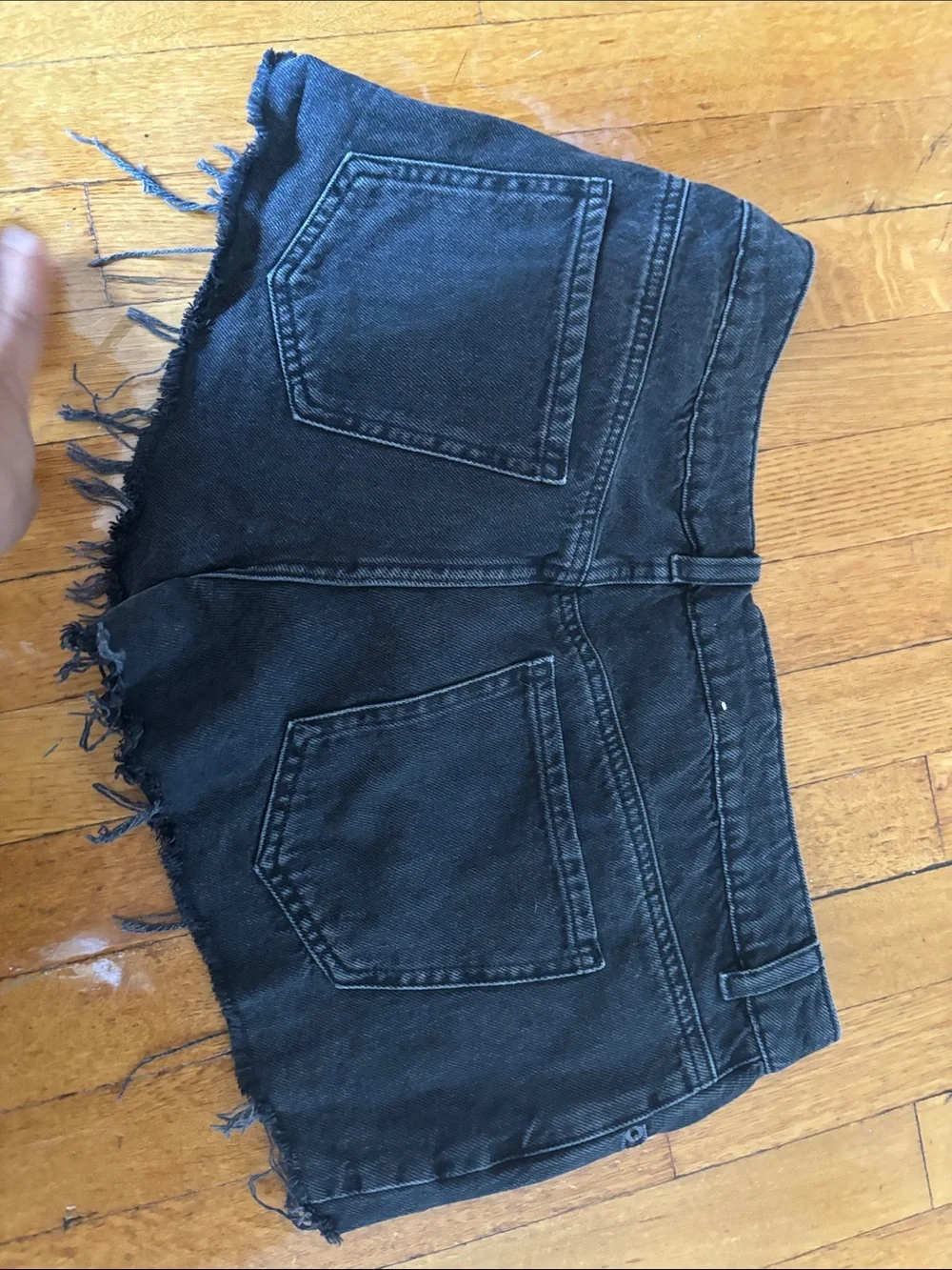 Garage Black Distressed Denim Cutoff Shorts